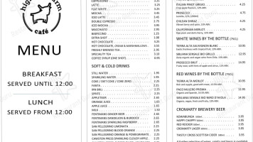 Highland Farm Cafe menu