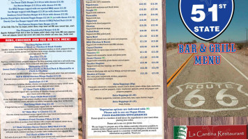 The 51st State And Grill menu