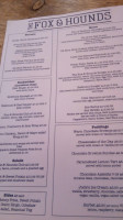 Fox And Hounds Donnington menu