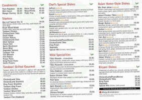 Bayleaf menu