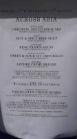 The Dining Club menu