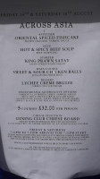 The Dining Club menu