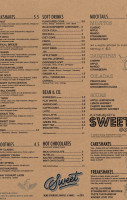 Sweet Diner menu