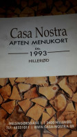 Casa Nostra menu