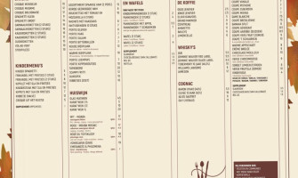 Taverne 't Schuurken menu