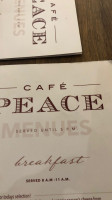 Cafe Peace menu