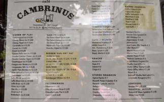 Cambrinus menu
