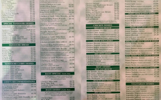 Meraz Indian Takeaway menu