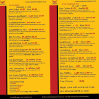 Eagles Jerk Grill menu