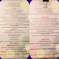 The Boat Inn menu