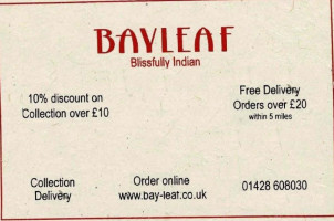 The Bay Leaf menu