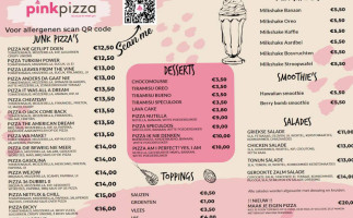 Pink Pizza Hasselt menu