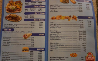 Grove Kebab Van menu