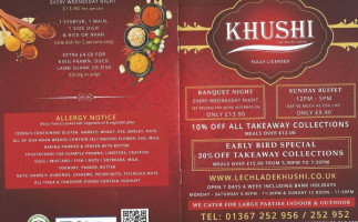 Khushi Fine Bangladeshi Dining menu