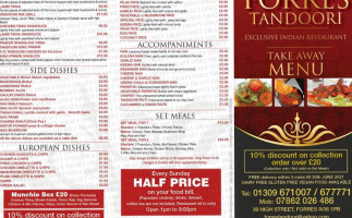 Miele's Of Forres menu