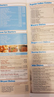New Indian Express Takeaway menu