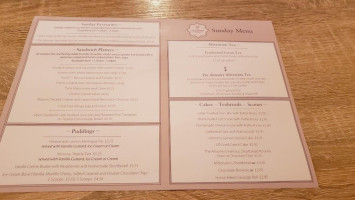 The Almonry Tea Rooms menu