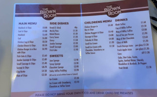 The Brown Room menu