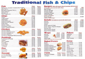 Leven Fish menu
