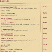 La Caverna menu