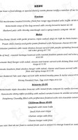 The Fish And Anchor Inn menu