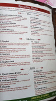 Freddi's Tandoori menu