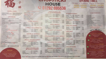 Chopsticks House menu