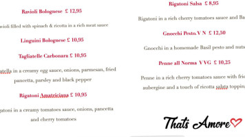 That's Amore Italian menu