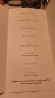 The Five Fields menu