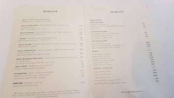 Margot Restaurant menu