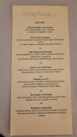 The Elderflower Lymington menu