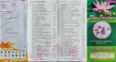 Lee Garden Takeaway menu