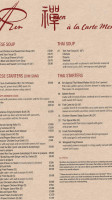 The Shillaylee menu