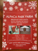 Alpaca Park Farm menu