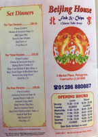 Beijing House menu