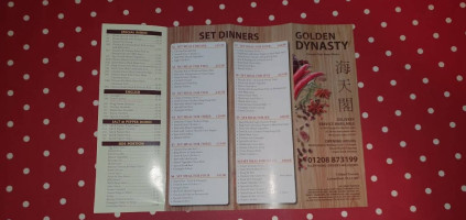 Golden Dynasty menu