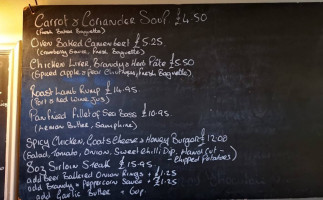 The Gors Bach Inn menu