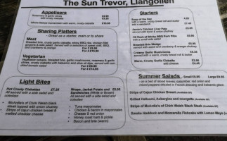 Sun Trevor menu