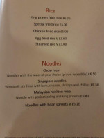 The Wok Inn menu
