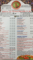 Vammala Kebab Pizzeria menu
