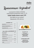 Helin Ravintola menu