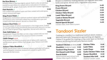 Panchi Indian menu