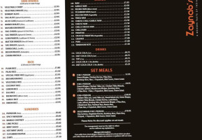 Aziz Takeaway menu