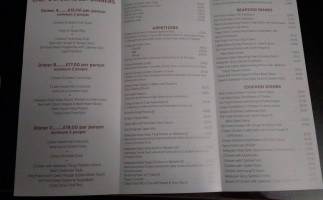 Dukes Head Tham's Restaurant Bar menu