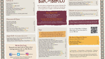 Iberico menu