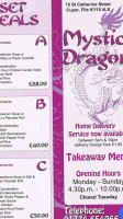 Mystic Dragon menu