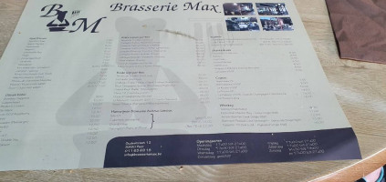 Brasserie Max menu