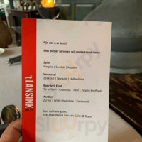 't Lansink (1 Michelinster) menu