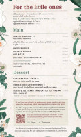 The Botanist Alderley Edge menu