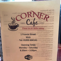 The Corner Cafe menu